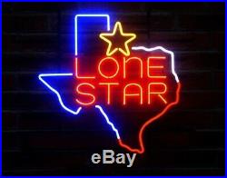New Texas Lone Star Neon Light Sign 17x14 Beer Cave Gift Lamp