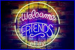 New Welcome Friends Party Time Beer Bar Neon Light Sign 16x16