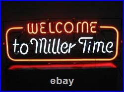 New Welcome To Miller Time Miller Lite Neon Light Sign 32x16 Beer Bar Lamp Pub
