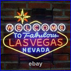 New Welcome to Fabulous Las Vegas Nevada Neon Light Sign 24x20 Beer Bar Lamp