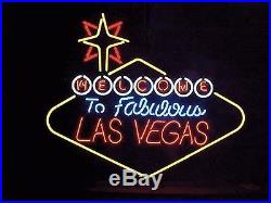 New Welcome to Las Vegas Nevada Beer Pub Bar Neon Sign 24X20 PU48L
