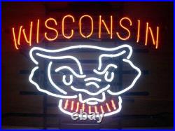 New Wisconsin State Neon Light Lamp Sign 17x14 Beer Gift Bar Glass Decor