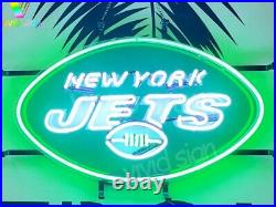 New York Jets Light Lamp Neon Sign 20x15 With HD Vivid Printing Beer Bar NY
