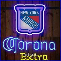 New York Rangers Corona Extra 20x16 Neon Sign Lamp Light Beer Man Cave AL New York Rangers Corona Extra 20x16 Neon Sign Lamp Light Beer Man Cave AL