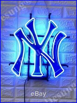 New York Yankees Baseball Logo Beer Neon Light Sign 20x16 HD Vivid Printing