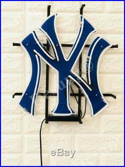 New York Yankees Baseball Logo Beer Neon Light Sign 20x16 HD Vivid Printing