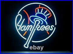 New York Yankees Baseball Neon Sign 20x16 Light Lamp Beer Bar Room Decor Glass