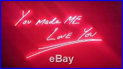 New You Made Me Love You Neon Light Sign 24x20 Beer Bar Real Glass Lamp