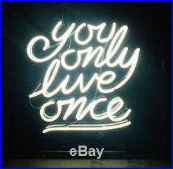 New You Only Live Once Beer Bar Neon Light Sign 24x20 Ship From USA