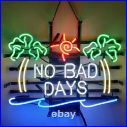 No Bad Days Palm Tree Neon Sign Lamp Beer Bar Pub Room Wall Decor 24x20