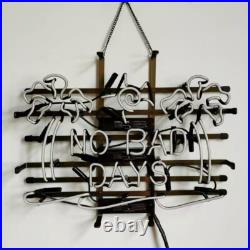 No Bad Days Palm Tree Neon Sign Lamp Beer Bar Pub Room Wall Decor 24x20