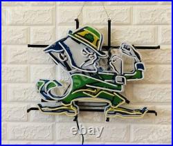 Notre Dame Fighting Irish Mascot HD Vivid Neon Sign 20x16 Light Lamp Wall LL