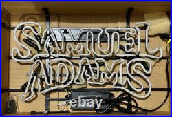 Official Samuel Adams Boston Beer 26x 16 Blue Neon Bar Light Sign NEW