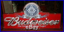 Officially Licensed Budweiser Beer Neon Light Up Sign 49 Long Bar Anheuser