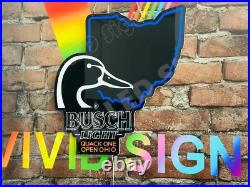 Ohio State Flying Duck Quack Beer Lager 20 Vivid LED Neon Sign Bar Wall Decor
