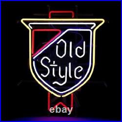 Old Style Beer Chicago 20x16 Neon Light Sign Lamp Wall Decor Glass Windows