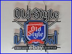 Old Style Beer Chicago City Skyline 24 Vivid LED Neon Sign Light With Dimmer