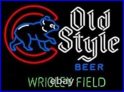 Old Style Beer Chicago Cubs Wrigley Field 24x20 Neon Sign Lamp Walking Bear Old Style Beer Chicago Cubs Wrigley Field 24x20 Neon Sign Lamp Walking Bear