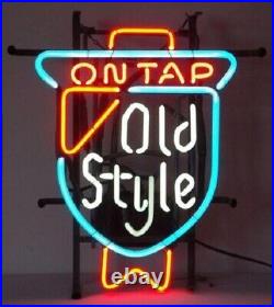 Old Style Beer On Tap Chicago 20x16 Neon Light Sign Lamp Wall Decor Windows