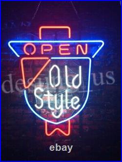 Old Style Beer Open Chicago 20x16 Neon Light Sign Lamp Wall Decor Windows Bar