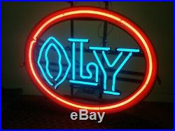 Oly Neon Beer Sign 24 by 21 inch Olympia Beer Washington Vintage