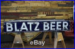 Original Blatz Beer Porcelain Neon Sign 8ft WILL SHIP Breweriana Milwaukee Bar