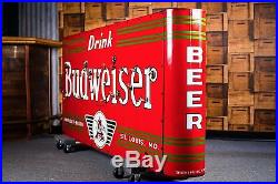 Original Budweiser Anheuser Busch Porcelain Neon Beer Sign WOW