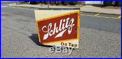 Original Double Sided Schlitz Beer Porcelain Neon Sign