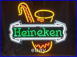 Original Heineken Saxophone Neon Beer Sign Bar Light