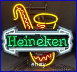 Original Heineken Saxophone Neon Beer Sign Bar Light