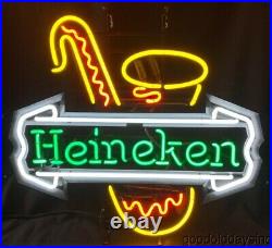 Original Heineken Saxophone Neon Beer Sign Bar Light