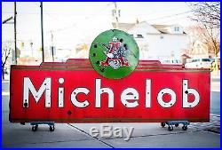 Original MICHELOB Budweiser Anheuser Busch Porcelain Neon Beer Sign WOW