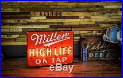 Original Miller 1930's High Life RARE Original Porcelain Neon Beer Sign WORKING