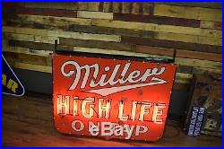 Original Miller 1930's High Life RARE Original Porcelain Neon Beer Sign WORKING