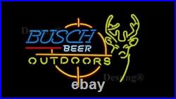 Outdoors Deer Buck Hunting Beer Lager Neon Sign 20x16 Lamp Light Real Glass Outdoors Deer Buck Hunting Beer Lager Neon Sign 20x16 Lamp Light Real Glass