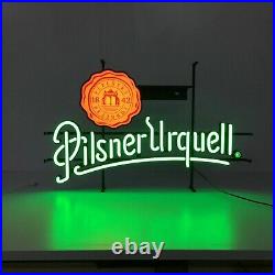 PILSNER URQUELL BEER Brewery NEON SIGN Green LIght Nice Shape! Man Cave Vintage