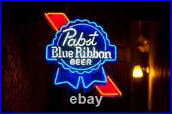 Pabst Blue Ribbon Beer 20x16 Neon Lamp Light Sign With HD Vivid Printing