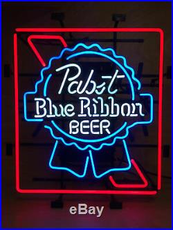Pabst Blue Ribbon Lager Bar Beer Neon Light Sign 20x16 Artwork Poster