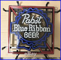 Pabst Blue Ribbon PBR LED Opti Neon Logo Beer Sign 15x15 Brand New In Box