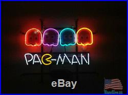 Pacman Ghosts Wall Decor Bar Beer Neon Sign 20x16 From USA