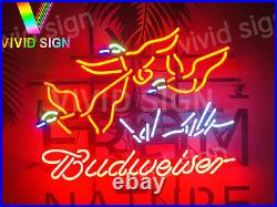 Pheasant Duck Welcome Hunters Beer 20x16 Neon Light Sign Lamp Open Wall Decor