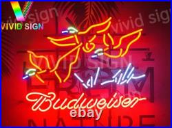 Pheasant Duck Welcome Hunters Beer Neon Sign 20x16 Light Lamp Visual Bar SY
