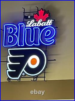 Philadelphia Flyers Beer Maple 24 Vivid LED Neon Sign Light Lamp With Dimmer