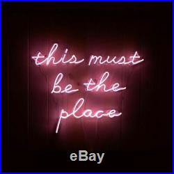Pink this must be the place Visual Artwork Neon Sign Light Beer Bar With Dimmer