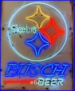 Pittsburgh Steelers Beer Neon Light Sign 20x16 From USA