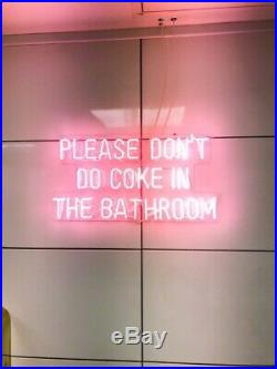 Please Don't Do Coke In The Bathroom Neon Sign Light Bar P Beer With Dimmer