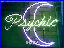 Psychic Moon Neon Sign 20x16 Lamp Light Windows Beer Pub Wall Decor Glass