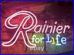 Rainier Beer For Life 20x15 Neon Lamp Light Sign Windows Artwork Decor Bar
