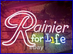 Rainier Beer For Life Beer Neon Sign Lamp Beer Bar Pub Room Wall Decor 19x15