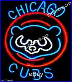 Rare CHICAGO CUBS Baseball RETRO HANDCRAFTED Beer BAR NEON LIGHT SIGN Free Ship